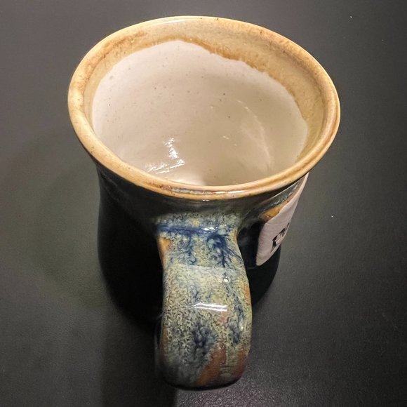 Handcrafted TUMBLEWEED POTTERY  #1 Policeman Drip Glaze Mug - Picture 9 of 10